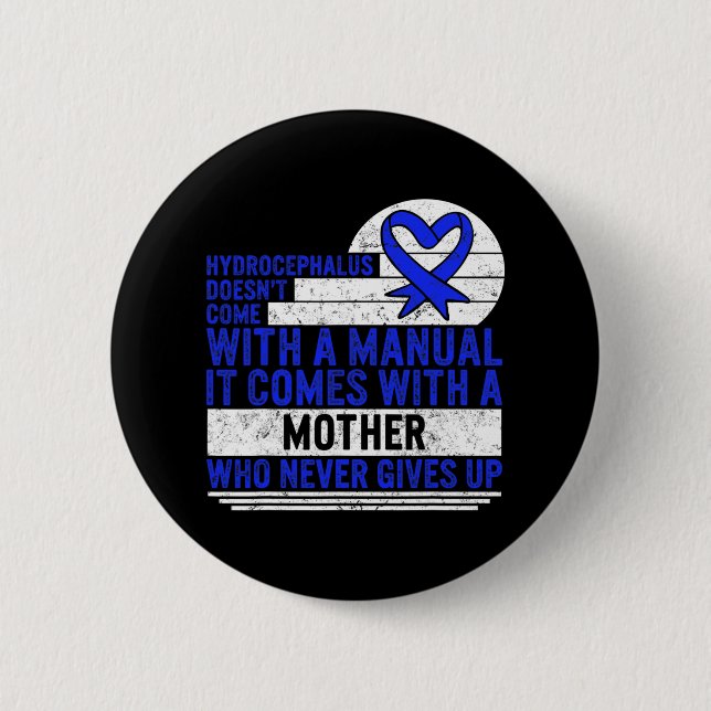 Chapa Redonda De 5 Cm La conciencia sobre el hidrocefalia no viene con u (Anverso)