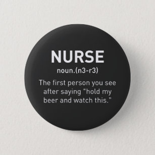 Chapa Redonda De 5 Cm La definición de enfermera es divertida  Regalos d