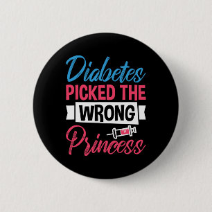 Chapa Redonda De 5 Cm La diabetes cogió a la princesa equivocada