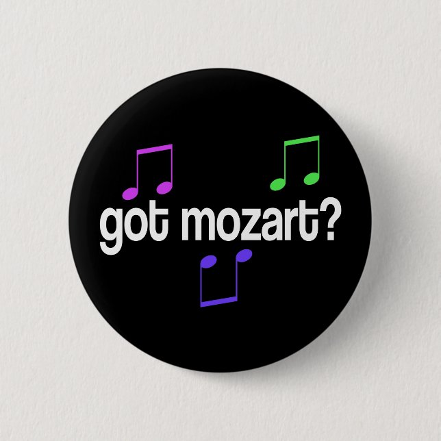 Chapa Redonda De 5 Cm La diversión consiguió a Mozart (Anverso)