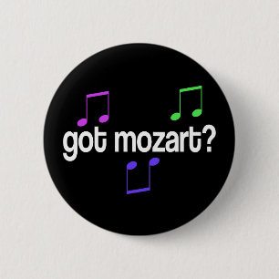 Chapa Redonda De 5 Cm La diversión consiguió a Mozart