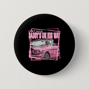 Chapa Redonda De 5 Cm La divertida casa de Daddys Trump Pink 2024 lleva 