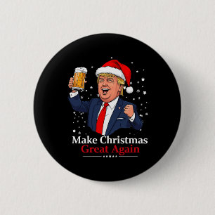 Chapa Redonda De 5 Cm La divertida cerveza Trump que bebe Navidades 2024