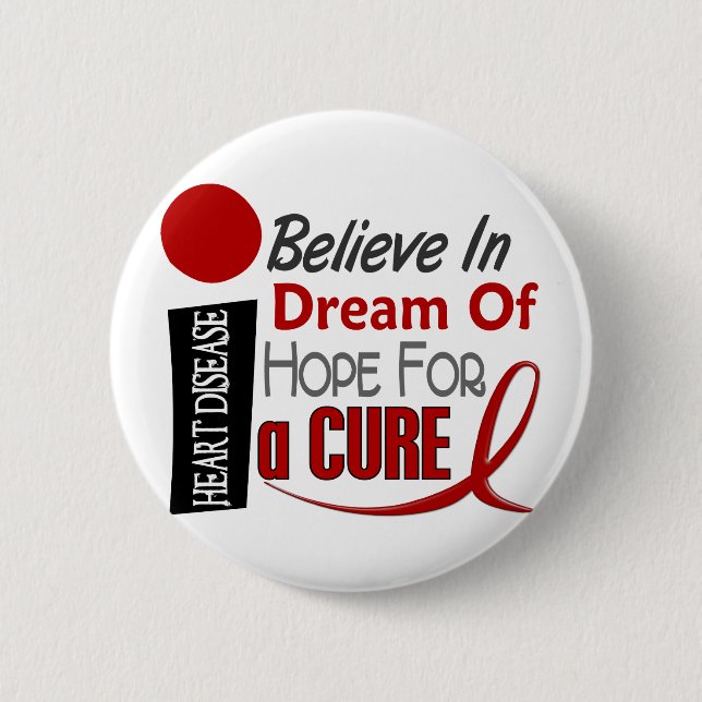 Chapa Redonda De 5 Cm La enfermedad cardíaca CREE ESPERANZA IDEAL (Anverso)