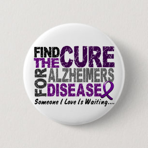 Chapa Redonda De 5 Cm La ENFERMEDAD de ALZHEIMERS encuentra la curación