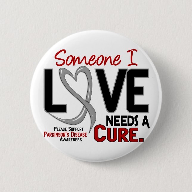 Chapa Redonda De 5 Cm La enfermedad de Parkinsons NECESITA una CURACIÓN (Anverso)