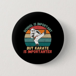Chapa Redonda De 5 Cm La Escuela Retro Panda Es Importante El Karate Es