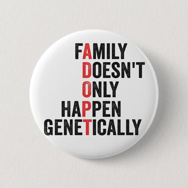 Chapa Redonda De 5 Cm La familia de adopciones retro no sólo sucede con  (Anverso)