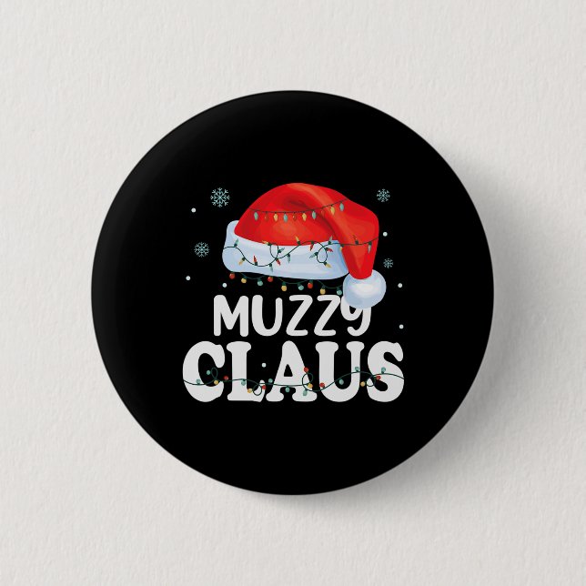 Chapa Redonda De 5 Cm La familia Muzzy Claus Xmas coincide con la abuela (Anverso)