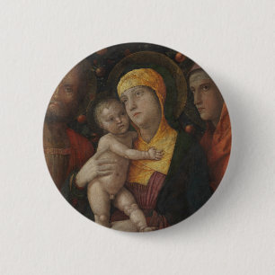 Chapa Redonda De 5 Cm La familia santa con Santa María Magdalena