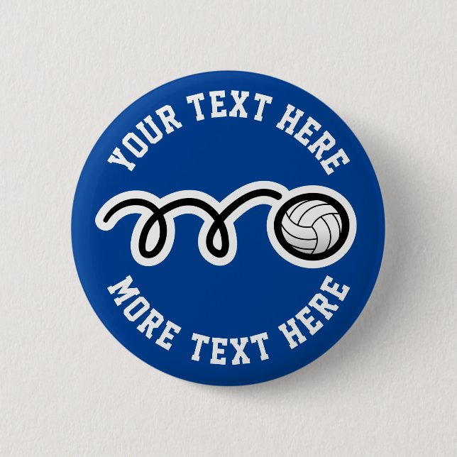 Chapa Redonda De 5 Cm La fiesta de cumpleaños del voleibol infantil favo (Anverso)