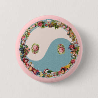 Chapa Redonda De 5 Cm La floral de la abuela Yin Yang