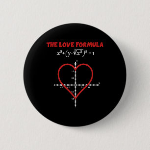 Chapa Redonda De 5 Cm La Fórmula del Amor Camiseta de Matemáticas para e