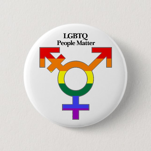Chapa Redonda De 5 Cm La gente LGBTQ importa (Anverso)