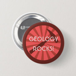 Chapa Redonda De 5 Cm ¡La geología es genial! Insignia del martillo