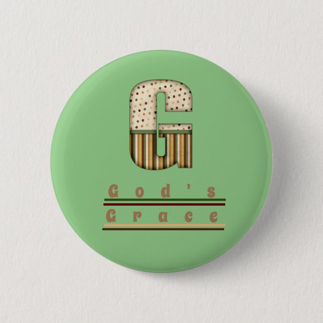 Chapa Redonda De 5 Cm La gracia de Dios (Anverso)