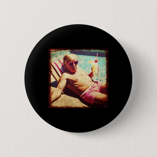 Chapa Redonda De 5 Cm La graciosa camiseta de Pina Colada Donald Trump 2 (Anverso)