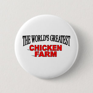 Chapa Redonda De 5 Cm La granja del pollo más grande del mundo