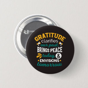 Chapa Redonda De 5 Cm La gratitud trae paz hoy – Fe positiva