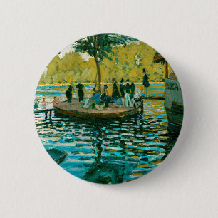 Chapa Redonda De 5 Cm La Grenouillere - Claude Monet - 1869
