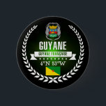 Chapa Redonda De 5 Cm La Guayana Francesa<br><div class="desc">La Guayana Francesa</div>