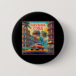 Chapa Redonda De 5 Cm La Habana Cuba Camisetas viaje de familia viaje de