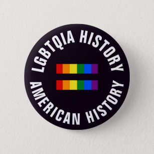 Chapa Redonda De 5 Cm La historia de LGBTQIA iguala historia americana