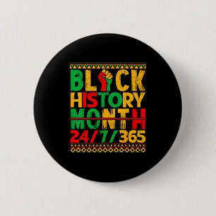 Chapa Redonda De 5 Cm La historia negra es la historia americana hombres