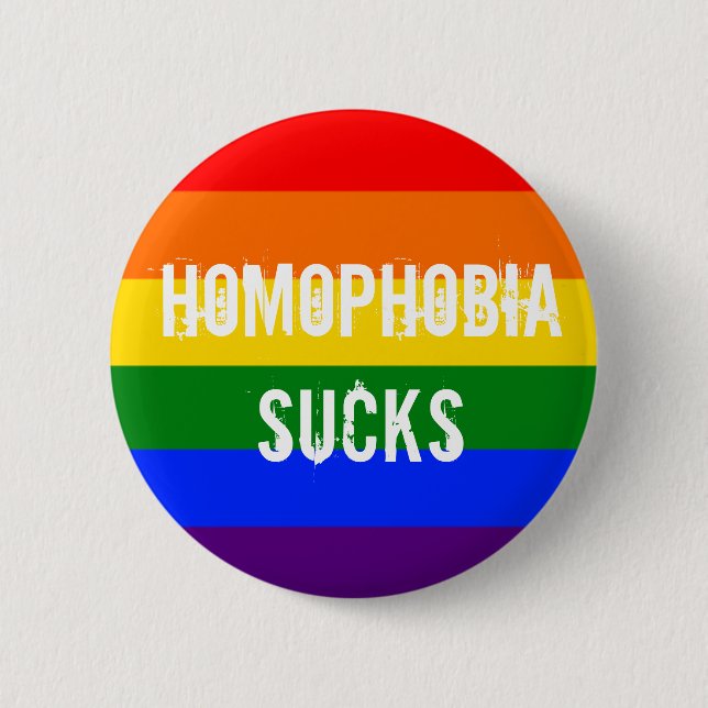 Chapa Redonda De 5 Cm La homofobia chupa (Anverso)