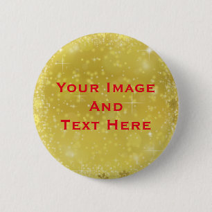 Chapa Redonda De 5 Cm La imagen y el texto de su personalizado personali