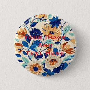 Chapa Redonda De 5 Cm La imagen y el texto de su personalizado personali