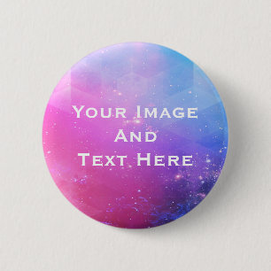 Chapa Redonda De 5 Cm La imagen y el texto de su personalizado personali