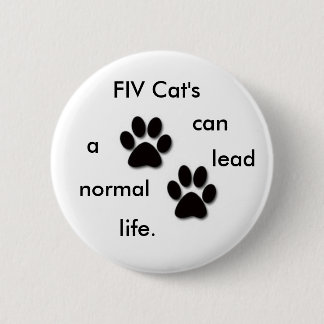 Chapa Redonda De 5 Cm La insignia del gato de FIV