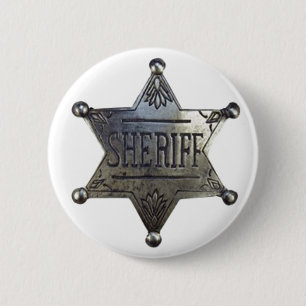 Chapa Redonda De 5 Cm La insignia del sheriff