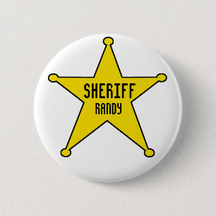 Chapa Redonda De 5 Cm La insignia del sheriff añade nombre