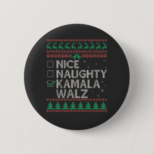 Chapa Redonda De 5 Cm La Kamala Harris Navidades feos sudoran las elecci