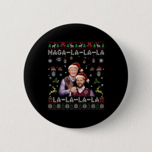 Chapa Redonda De 5 Cm La La La Donald Trump engaña a 47 Navidades feos s