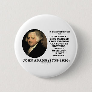 Chapa Redonda De 5 Cm La libertad de John Adams una vez que Lost se