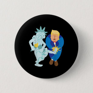 Chapa Redonda De 5 Cm La libertad desata a Trump contra Donald en las el