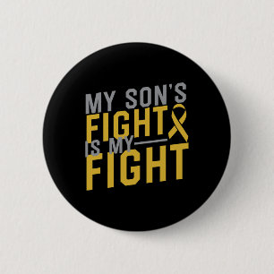 Chapa Redonda De 5 Cm La lucha de mi hijo es mi lucha contra el cáncer i