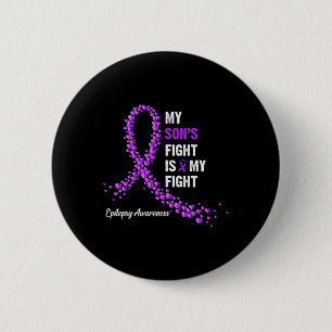 Chapa Redonda De 5 Cm La lucha de mi hijo es mi lucha contra la epilepsi