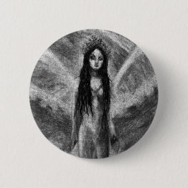 Chapa Redonda De 5 Cm La Luna Dark Angel Fairy Goth Mujer Arte Original
