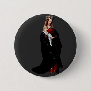 Chapa Redonda De 5 Cm La Madonna en la Iglesia, por Jan van Eyck