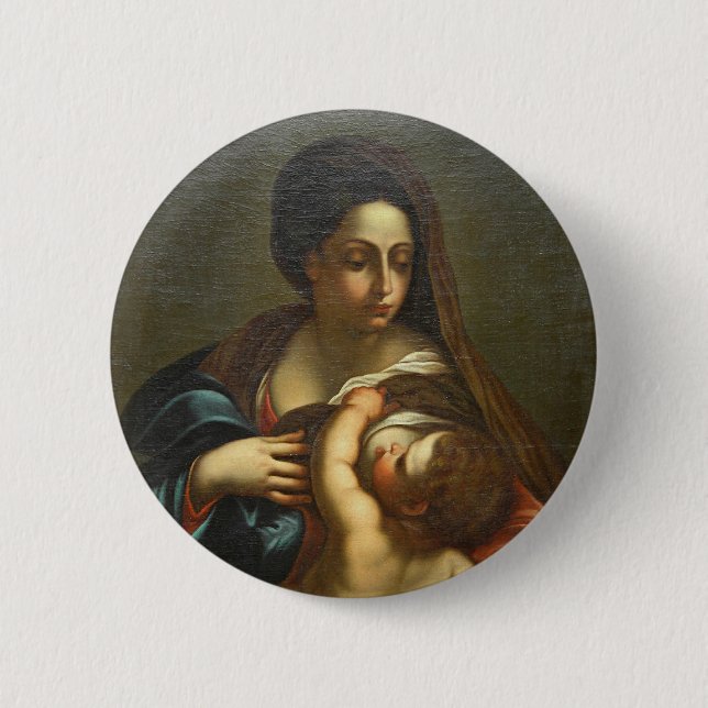 CHAPA REDONDA DE 5 CM LA MAMA DE MARY (Anverso)