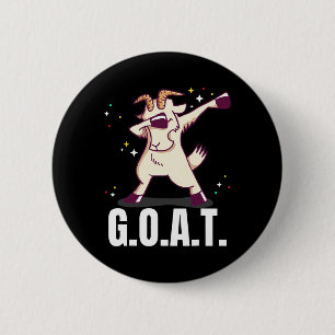 Chapa Redonda De 5 Cm La mejor de todas las veces G.o.a.t. Graciosa cabr
