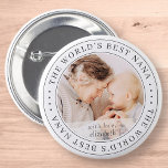 Chapa Redonda De 5 Cm La mejor foto simple del mundo en el clásico de la<br><div class="desc">Este diseño simple y clásico está compuesto por tipografía de la síspera y agrega una foto personalizado.</div>