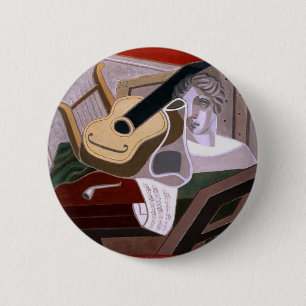 Chapa Redonda De 5 Cm La mesa de los músicos por Juan Gris