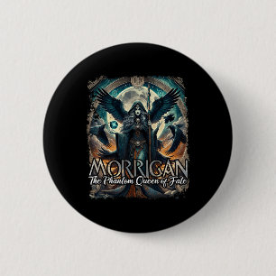Chapa Redonda De 5 Cm La mitología celta irlandesa de Morrigan Raven la