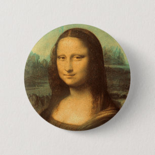 Chapa Redonda De 5 Cm La Mona Lisa de Leonardo da Vinci