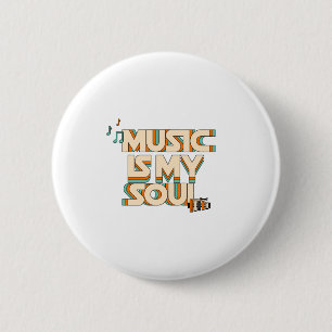 Chapa Redonda De 5 Cm La música es mi alma